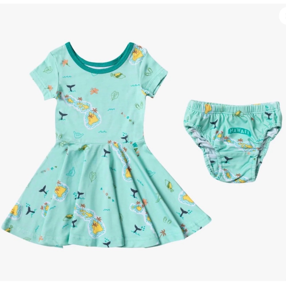 COCO MOON Bamboo - KUU HOME O HAWAII DRESS 18-24m NWT